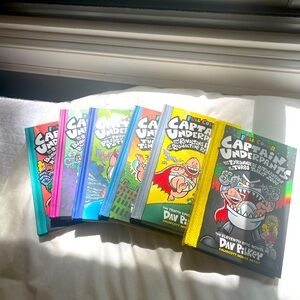 Captain Underpants hardcover Books- set of 6. EUC